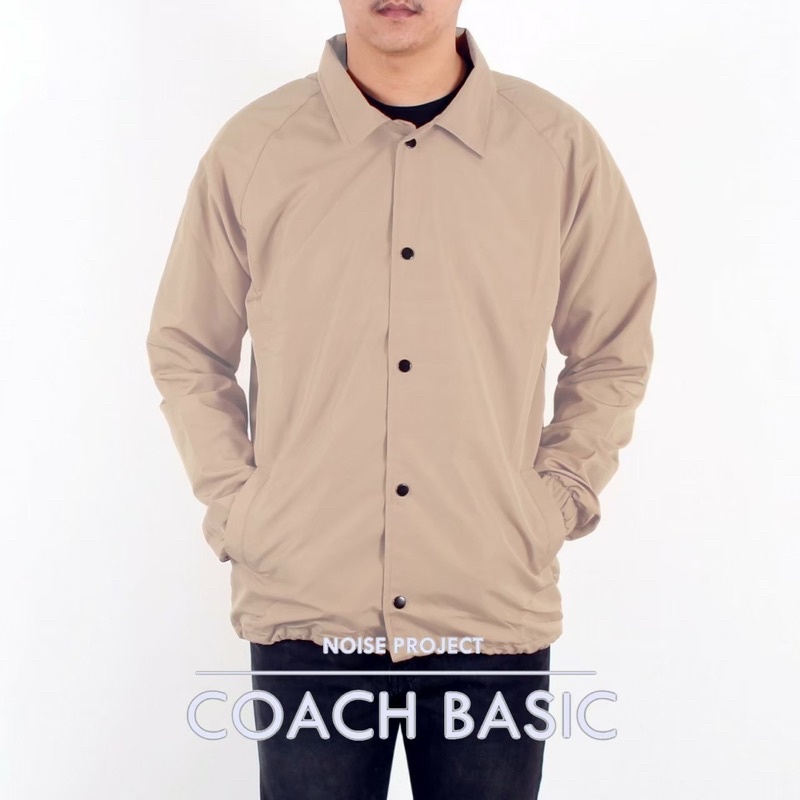 Jaket Coach Noise Project Jaket Coach Noise Basic Jaket Coach Polos Cream