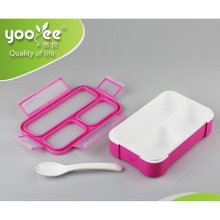 Jual Lunch Box Kotak Makan Yooyee Bento Kotak Bekal untuk Anak - Biru