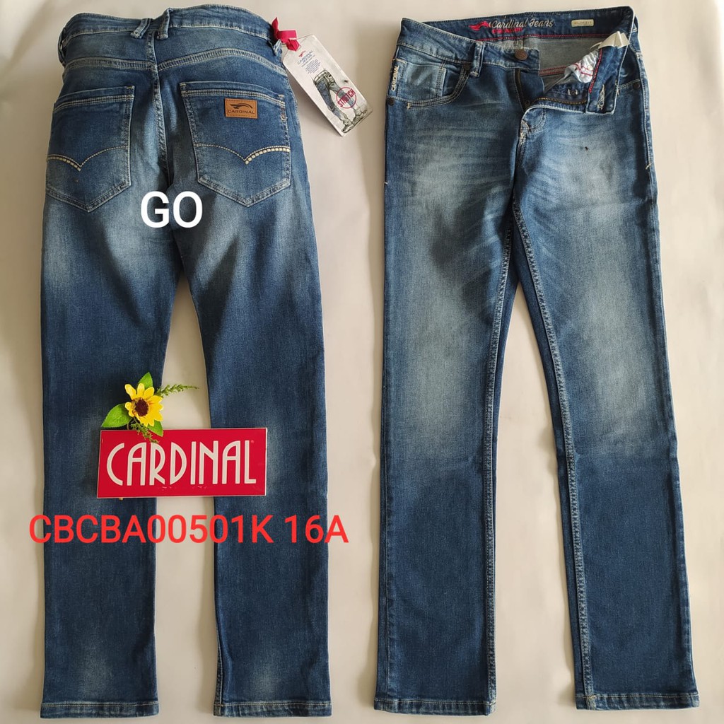 gos  29 B CARDINAL CBCBA Celana Panjang Jeans Reguler Fit Slim Fit Straight Slim Bawahan Laki-Laki