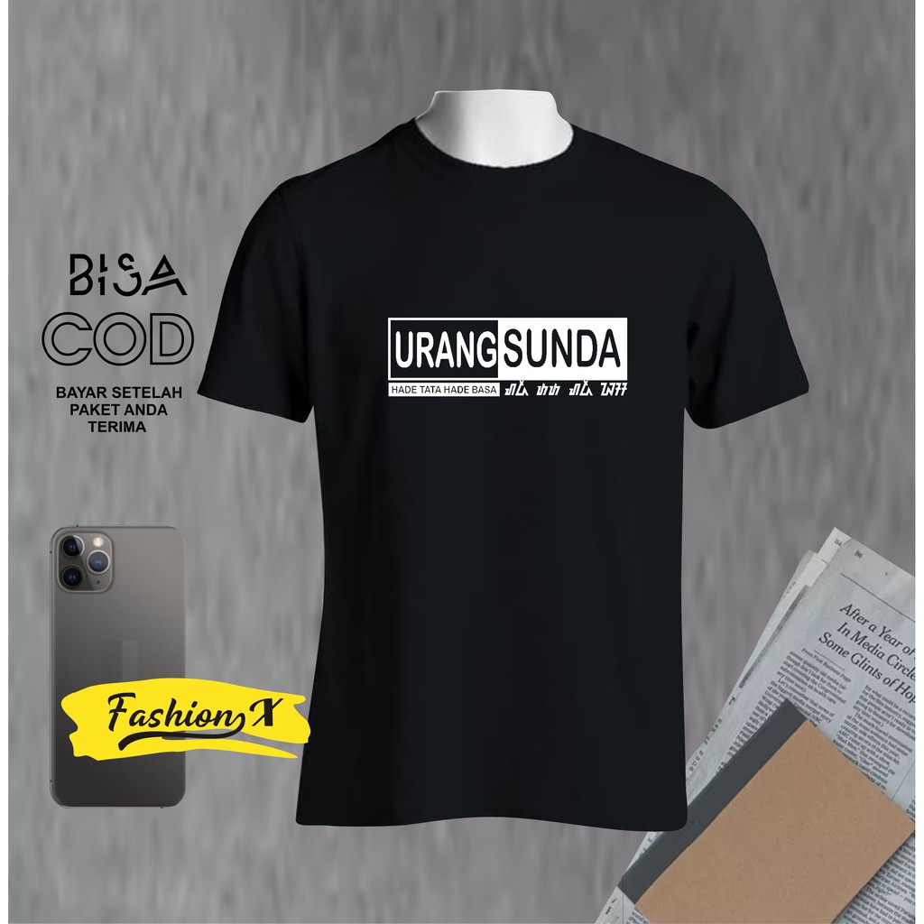 Kaos Pria Distro Keren Urang Sunda Bandung Original Murah/Baju Oblong Katun 30s