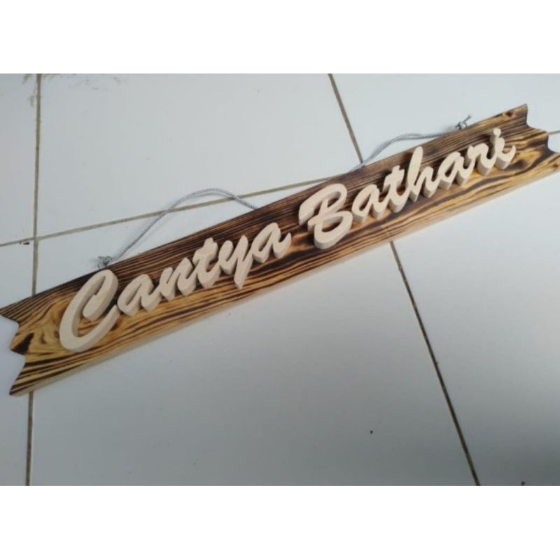 Nama Huruf Tulisan Abjad Latin Custom Tulisan Sambung Dari Kayu Jati Pinus Natural