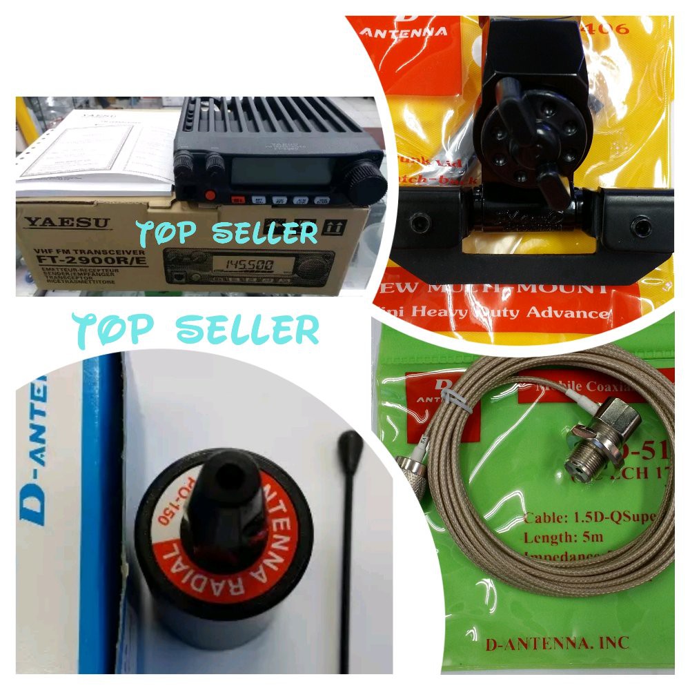 Unik PAKET RADIO RIG YAESU 2900R PLUS KABEL TEPLON ANTENA LARSEN VHF DAN  BREKET Limited