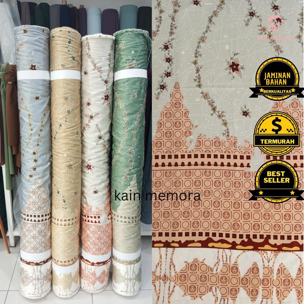 Kain Memoradior Silk Motif Peta Castle Mengkilap Premium Vol 7 Berbagai Warna Bahan Lembut dan Jatuh Lebar 150 cm Best Price