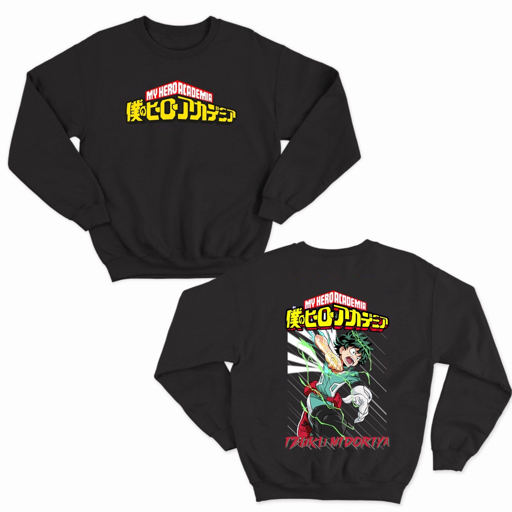 JAKET SWEATER ANIME MY HERO ACADEMIA IZUKU MIDORIYA BIG SIZE JUMBO