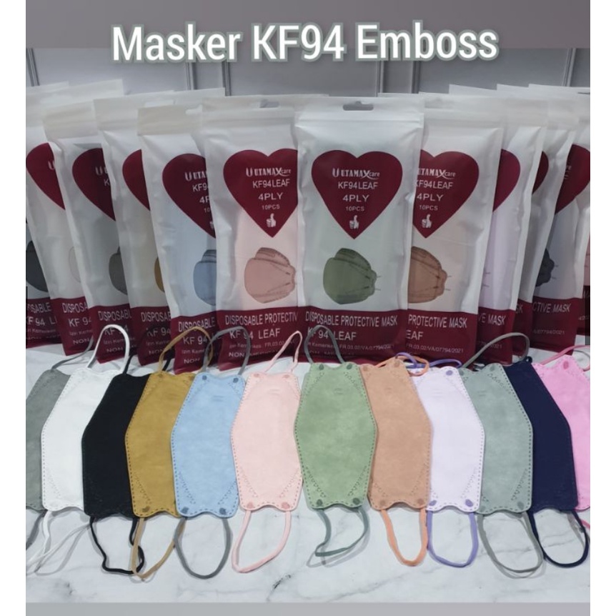 Masker KF94 Utama U Senada Kesehatan 1 Zip 10 Pcs