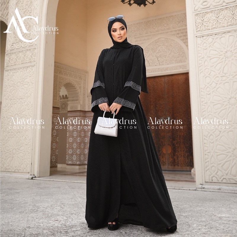 Abaya Gamis Turkey Hitam Saudi Dress Gamis Abaya Turkey Bahan Embos By Alaydrus Collection 883