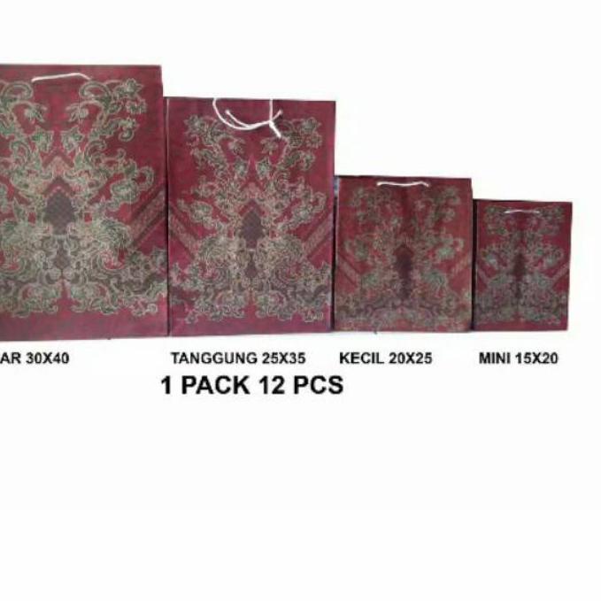 

RO3✣ Paper bag/Tas kertas Batik Besar/Tas Kertas Batik Jumbo ( 12 pcs ) Serbuuu