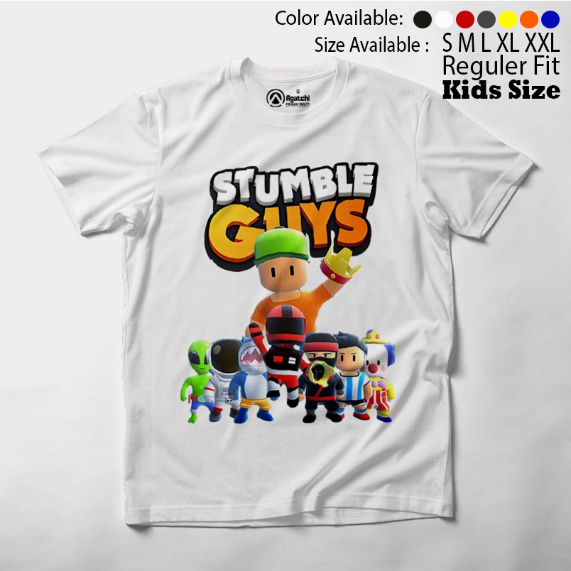 Baju Kaos Atasan Anak Laki-Laki Stumble Guys Skin