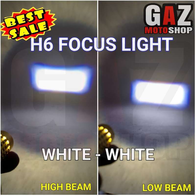 Lampu Led Laser H6 Matic 30watt Fokus Bohlam depan Utama K1 Bebek Beat Vario Supra Focus Universal-PUTIH/PUTIH