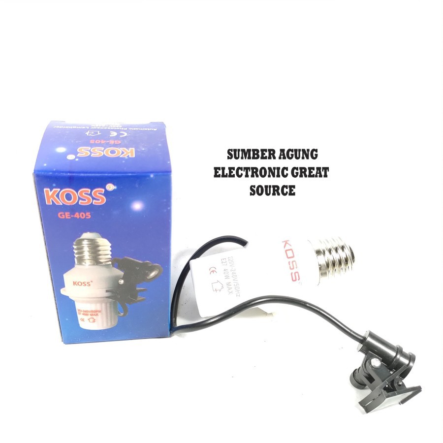 Koss Fiting Sensor Cahaya GE405 405 Fitting Lampu Malam Nyala Siang Ma