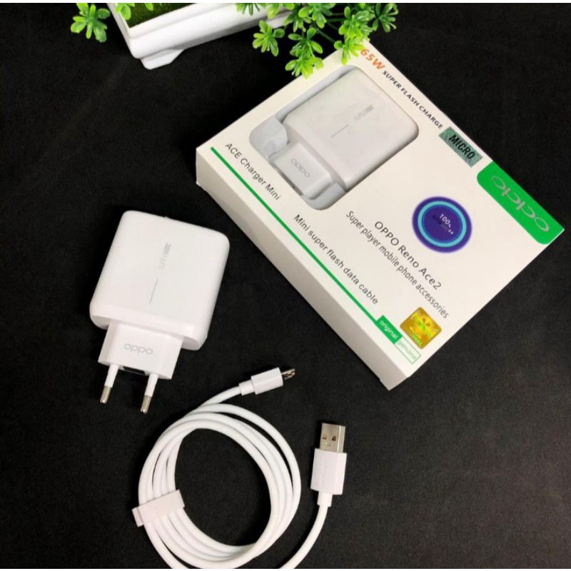 CHARGER CASAN OPPO 65W RENO ACE 2 USB MICRO SUPER VOOC