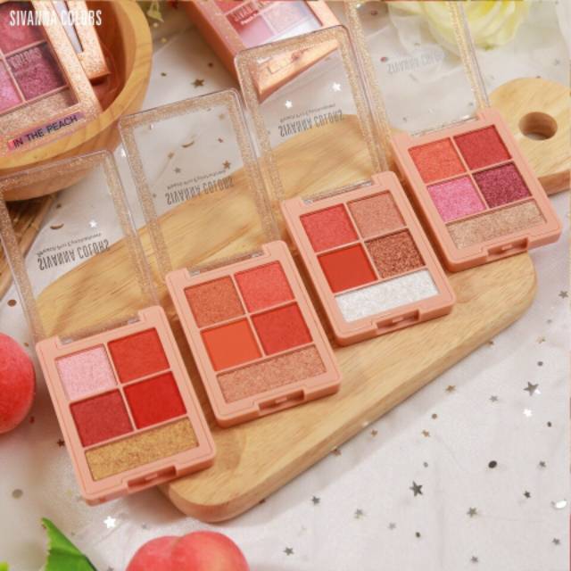 SIVANNA COLORS Peach Pro Eyeshadows In The Peach #HF6031 Thailand / Eye Shadow / Metalic