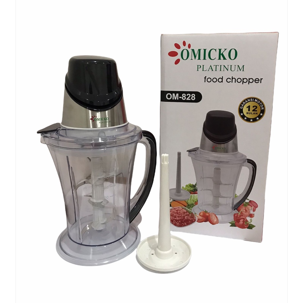 Food Chopper OMICKO OM-829/828 Penggiling Daging Bumbu Kapasitas 2 Liter