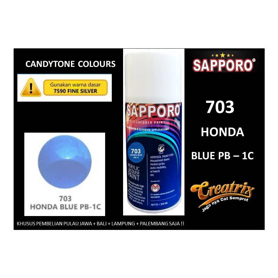 Sapporo Spray 703 Honda blue PB1C / candy blue / pilox / pylox
