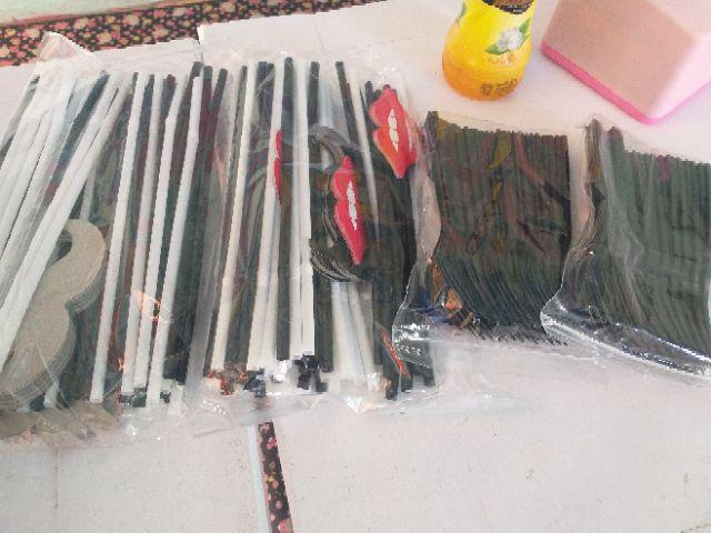 Garpu Makan Plastik Hitam 25 Pcs Motif Batik
