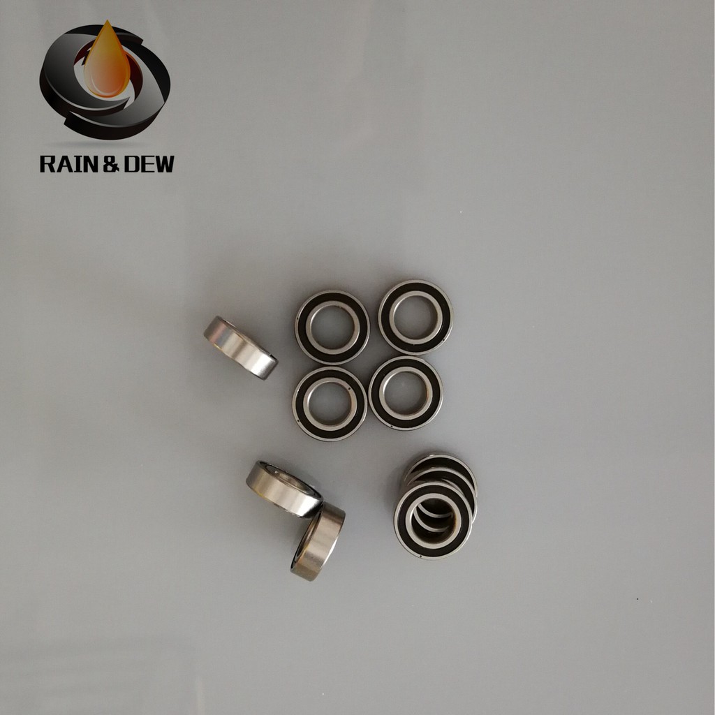 10Pcs S687-2RS  W4  7x14x4 mm  Stainless Steel Ball Bearing Rubber Seal   Stainless Steel S687RS