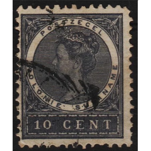 

Perangko Filateli A4-69 suriname VFU 1v 1904 queen wilhelmina