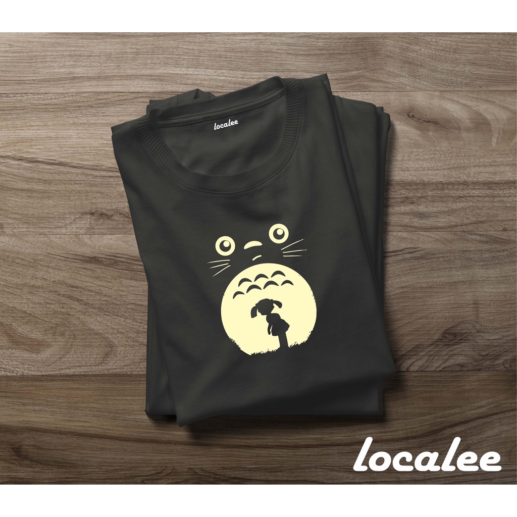 GHIBLI TOTORO TSHIRT IN GREY- KAOS TOTORO-KAOS ANIME JAPAN TOTORO