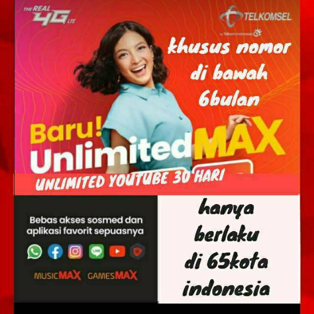 Promo Internet Unlimited Youtube Telkomsel Shopee Indonesia