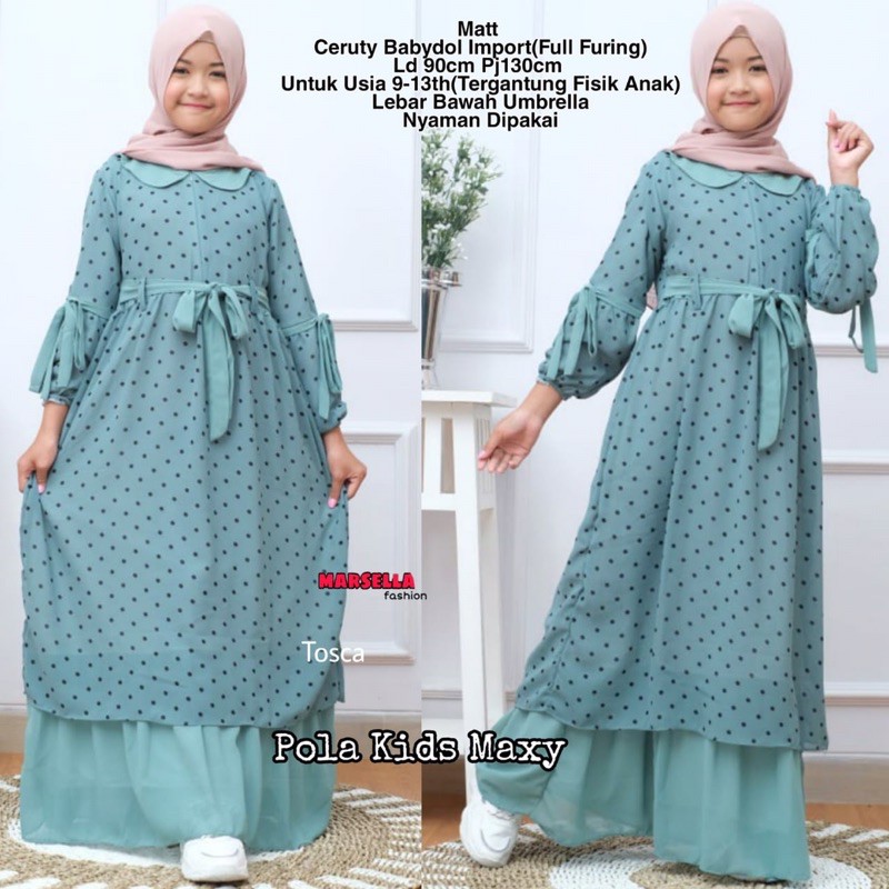 GAMIS ANAK CERUTY BABYDOLL POLA KIDS MAXY BY MARSELLA