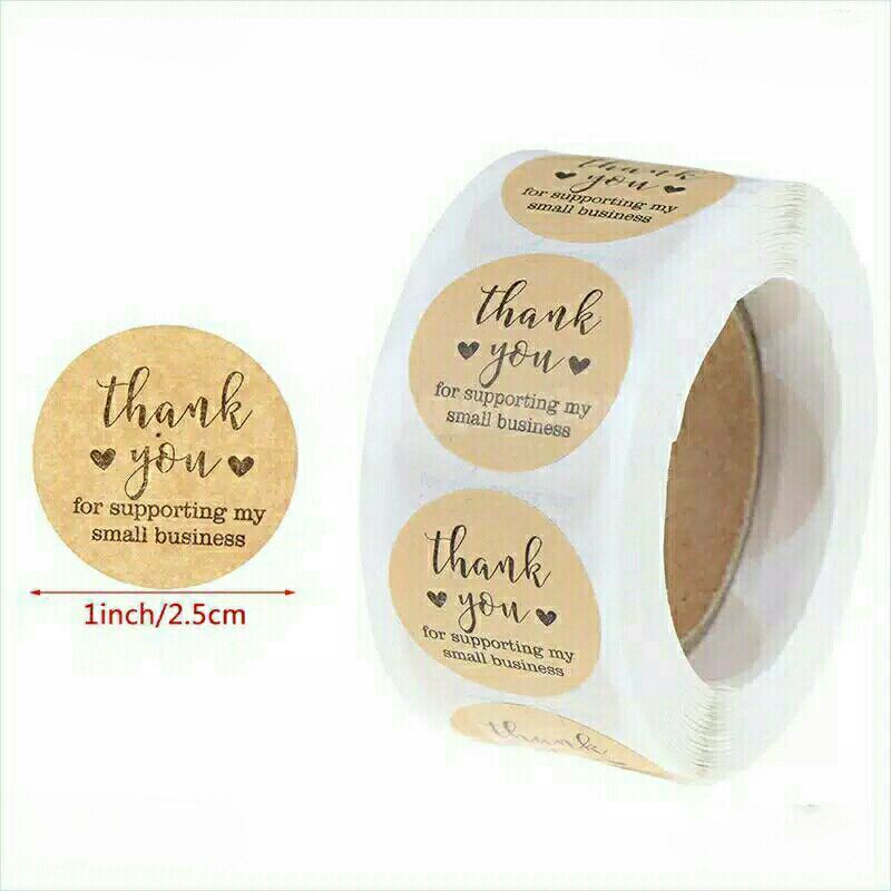 

100Pcs Sticker Ucapan Terima Kasih Stiker Thank You for supporting my small business Murah