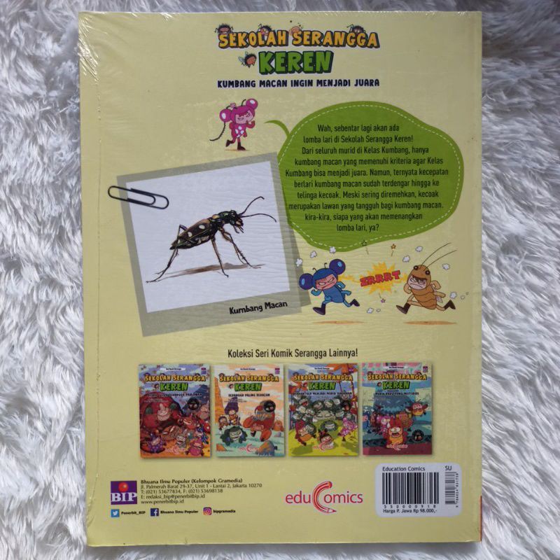 Buku Anak Educomics - Seri Komik Serangga Keren - Kumbang Macan Ingin Menjadi Juara