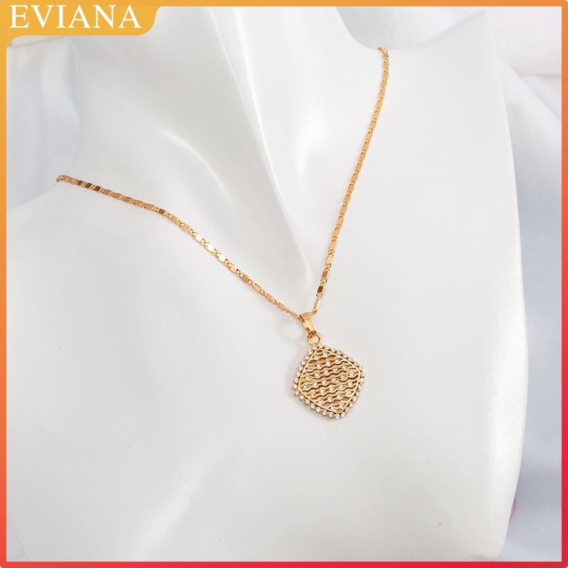 E-094 Fashion Trend Terbaru Kalung Wanita  Murah Batu Permata Berlapis gold Premium Quality  Aksesoris-4