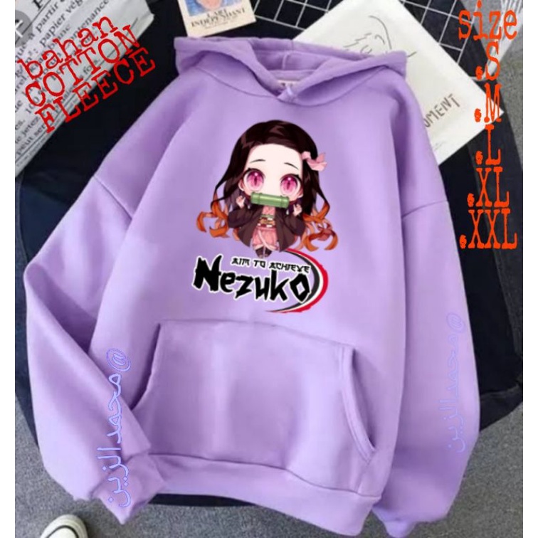 Hoodie nezuko/Sweater nezuko/hoodie nezuko Anak/Sweater nezuko anak/hoodie nezuko Dewasa/swiater nez