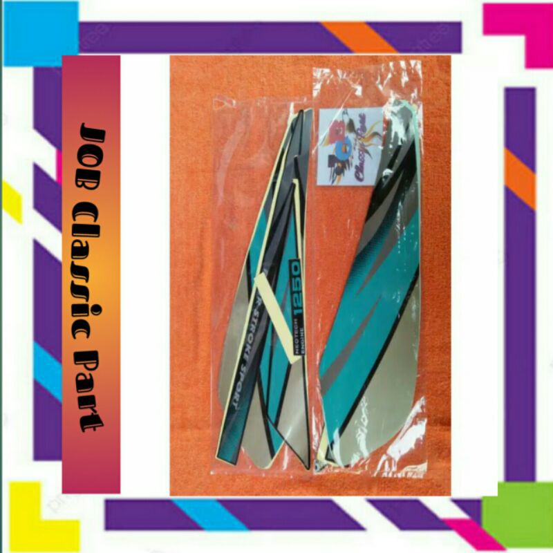 Stiker striping GL MAX warna biru