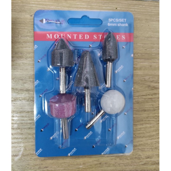 Mounted Stones 5Pcs/Set 6mm shank