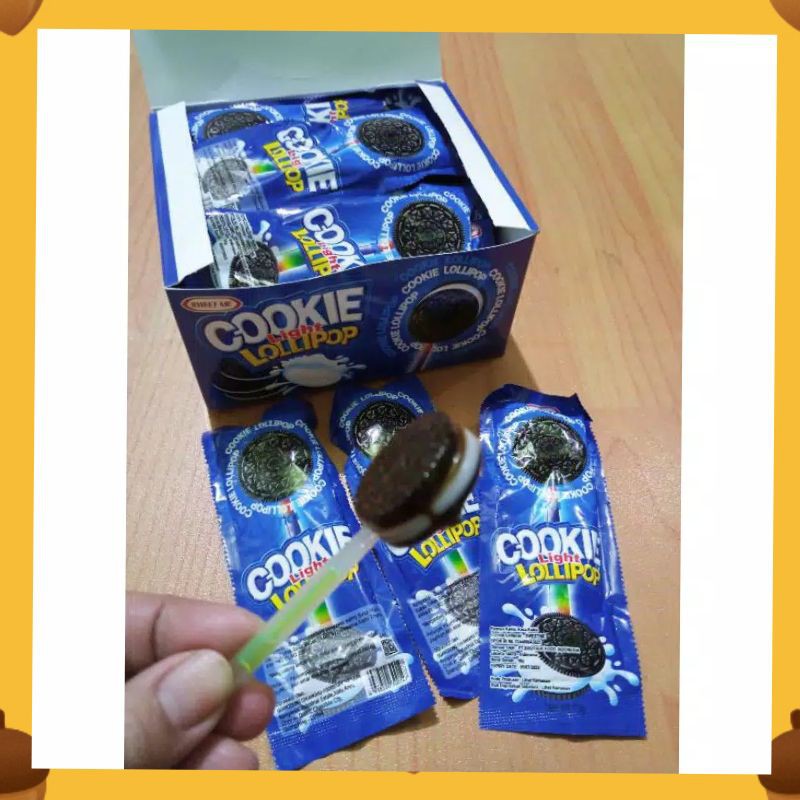 

Cockie Light Permen Loly Keras Rasa Cokies 1 pcs