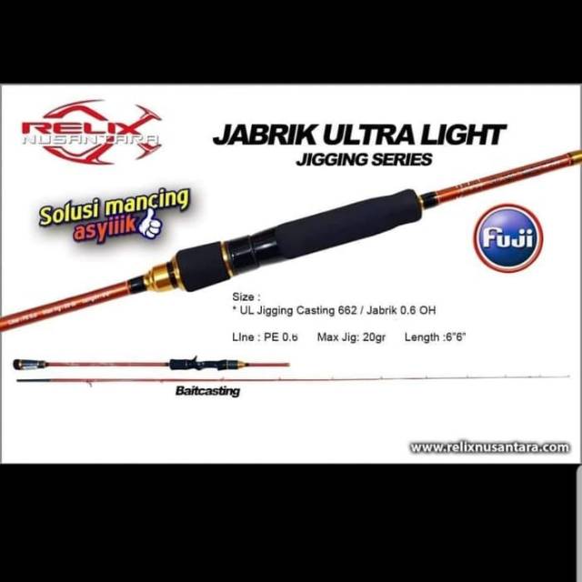 Rod  OH / BC RELIX NUSANTARA JABRIK ULTRA LIGHT JIGGING SERIES 198cm/PE0.6