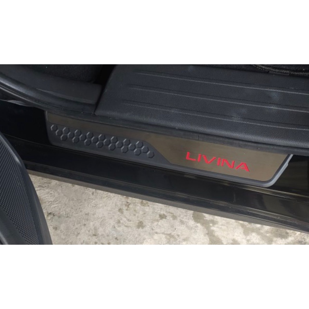 Sillplate Samping Nissan Livina 2019 2022 UP Hitam Stainless
