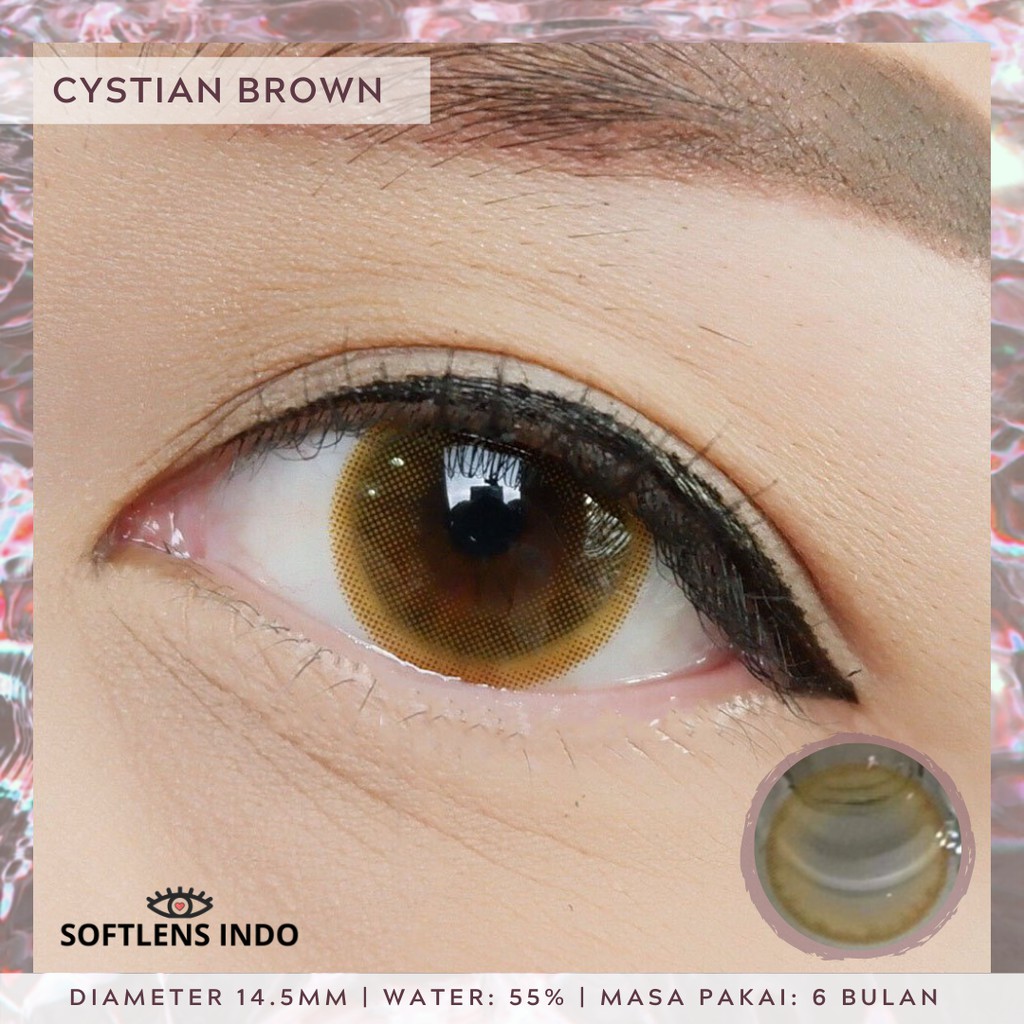 

Softlens kitty kawaii cystian brown/ coklat