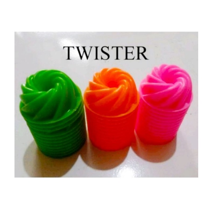 12 Pcs Citakan Agar Twister/Cetakan Piding/Citakan Kue Kukus/Cetakan Jeli