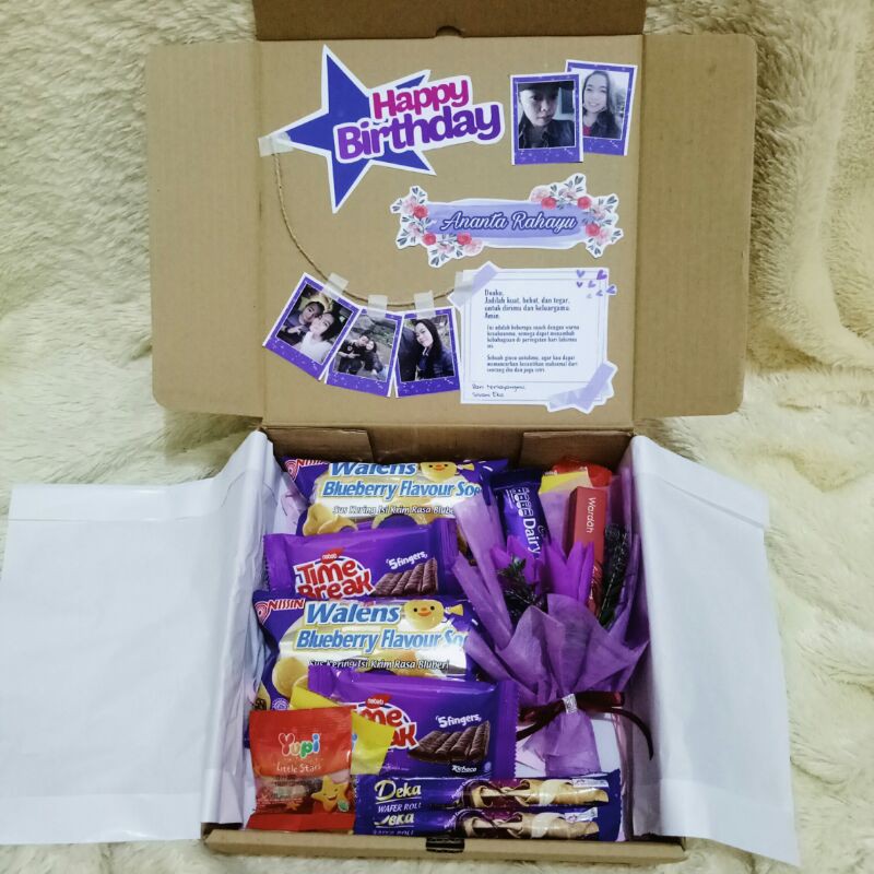 

Hampers Ultah Valentine Imlek CNY Idul Fitri / Snack Box / Snack in Box / Box of Happiness