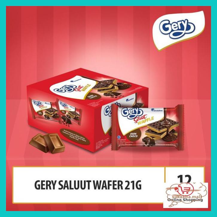 

U79Iytut- Gery Waffle Saluut Coklat - 21G X 12 Pcs (Wals5) Ae5Wrf4-