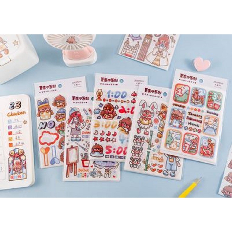 ZOOMO Diary Deco Stickers - Cute Kawaii Series (4pcs)