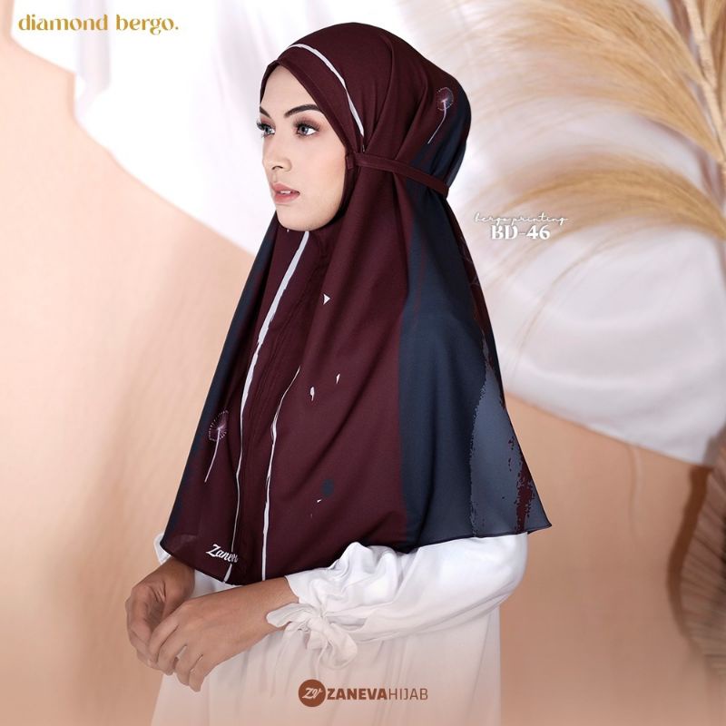 BERGO HIJAB DIAMOND PREMIUM/By ZANEVA HIJAB /(NEW ARRIVAL