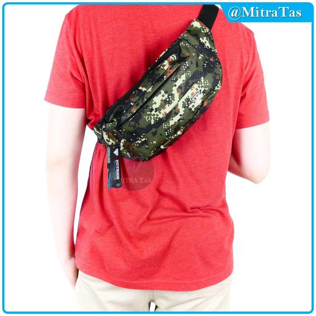 Waist Bag MitraX Jesko Army Bahan Nylon Tebal Memiliki KUALITAS TERBAIK! Tas Pinggang l WaistBag Simple dan Keren Cocok untuk Pria maupun Wanita!