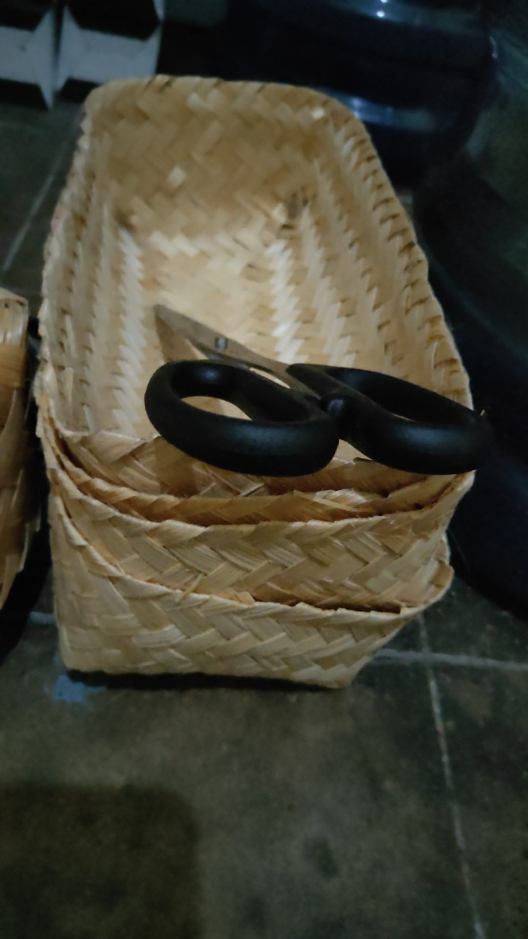 Besek Natural/ Blicing 22x8 Besek Persegi Panjang Besek Bambu Besek Anyaman Bambu Besek Handuk Besek