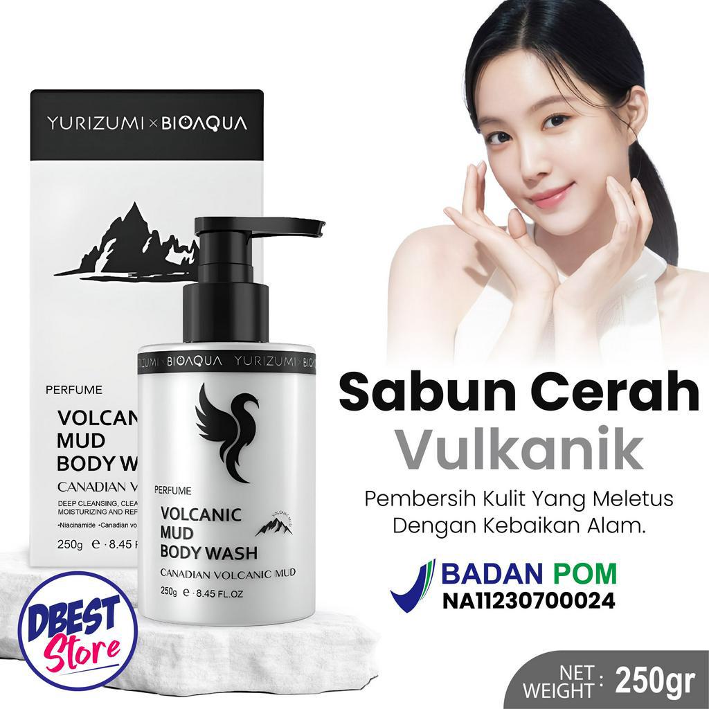 Yurizumi x Bioaqua Volcanic Mud Body Wash - Sabun Mandi Lumpur Vulkanik Pencerah Tubuh