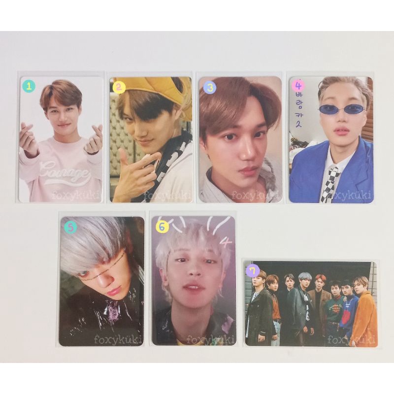 exo kai baekhyun chanyeol official pc photocard - kai power up 5th anniv sum snackbag ace kit welkit