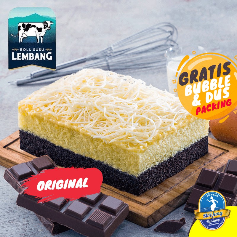 [KHUSUS P.JAWA] Bolu Susu Lembang Rasa Original BSL Topping Susu Keju Bandung Best Seller kombinasi coklat vanila