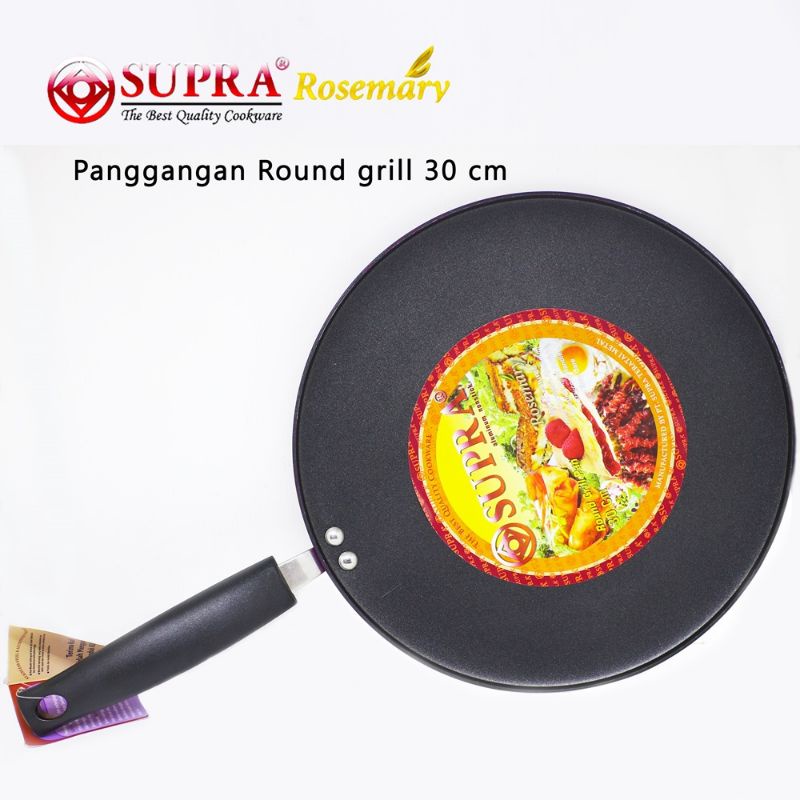 Teflon Panggang Bulat Round Grill Pan 30cm Supra