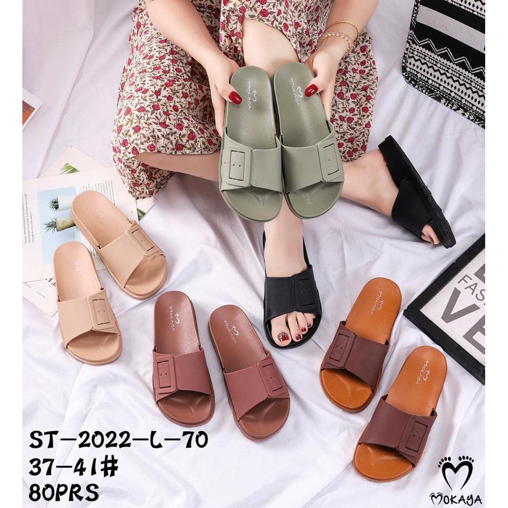 Sandal Slop Gesper 420-1 Tebal 3cm BEST SELLER Import Mokaya