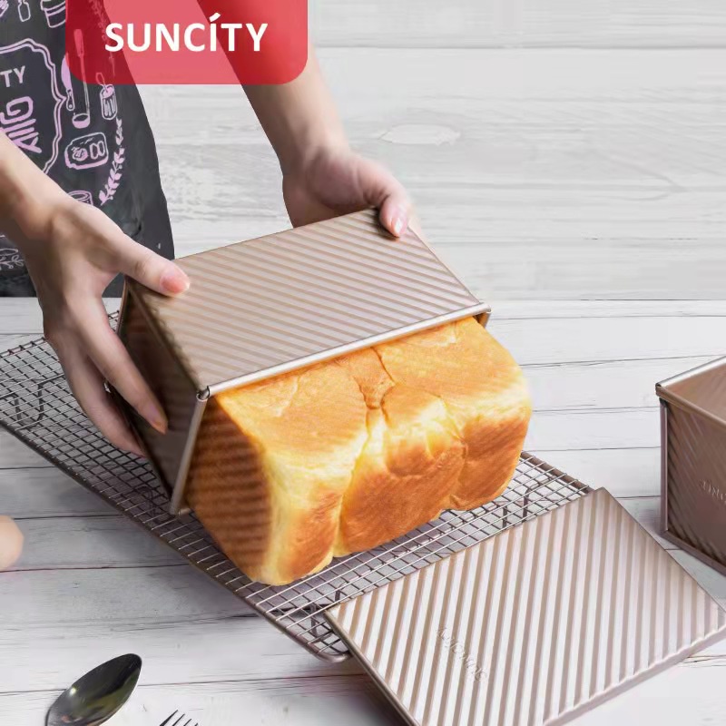 Loaf Pan Toast Box 450gr Loyang Roti TawarGold Suncity YC80102