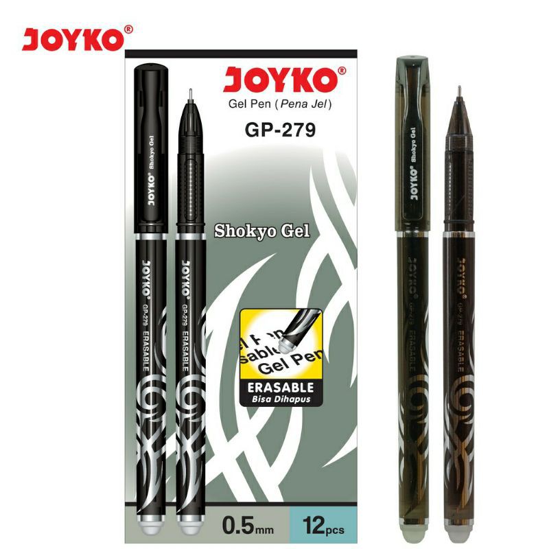 

PEN GEL ERASABLE 12PCS / PULPEN HAPUS JOYKO SHOKYO GEL GP-279