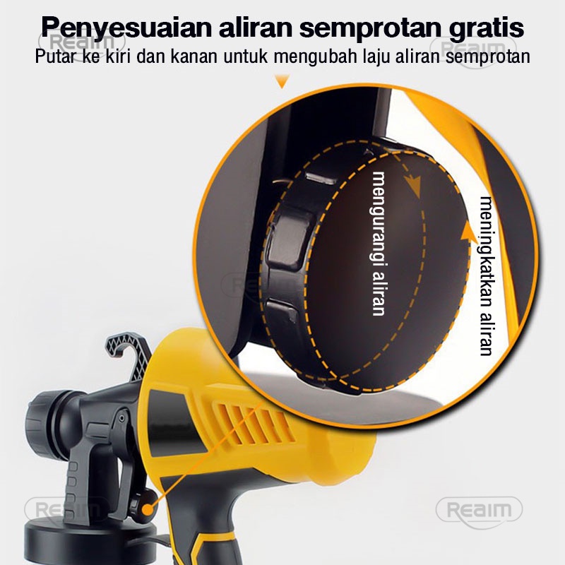 Reaim【Ready】800ML Electric Spray Gun 400Watt Paint Mesin Cat Semprot Elektrik semprot Cat ga Bisa buat minyak Alat Semprotan Ryu Semprotan Cat Listrik Ryu