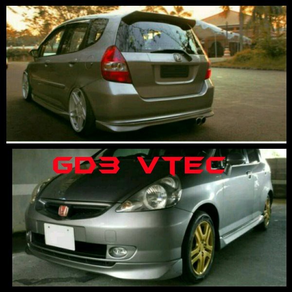 sideskirt jazz gd 3 v tech style BODY KIT BODIKIT GRADE-A tebal-kuat-lentur